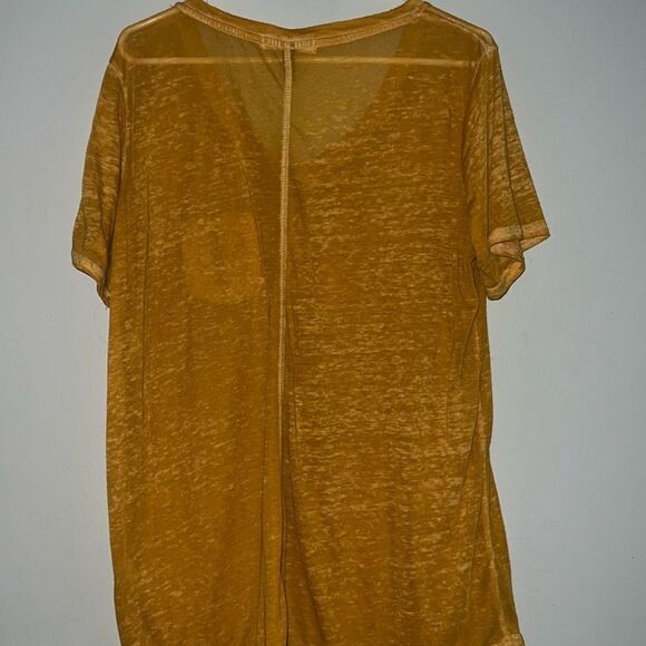 Planet Gold Acid Wash long burnt orange tee size 1X - Picture 6 of 8